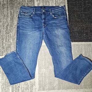True Religion Straight Flap Men's Ricky Size 36 Blue Denim Jeans
